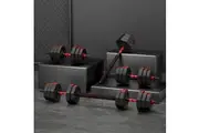 Everfit 40kg Adjustable Dumbbell Barbell Set Weight Plates Home Workout