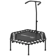 40-in Mini Trampoline with Adjustable Handrail & Hexagonal Rebounder for Fitness