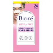 Nose+Face Blackhead Remover Strips, Deep Cleansing Strips for Nose, Chin, or ...
