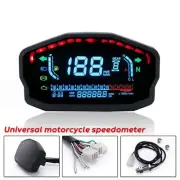 Motorcycle Odometer LCD Digital Tachometer KM/H MPH DC 8-12V Gauge Universal