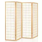 Artiss 4 Panel Room Divider Screen 174x179cm Natural