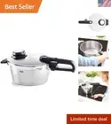 Vitavit Premium Pressure Cooker with Steamer Insert, 3.7 Quart