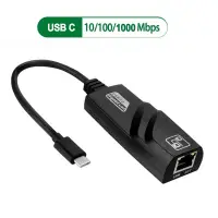 在飛比找蝦皮購物優惠-1000mbps C 型轉 RJ45 局域網以太網適配器 U