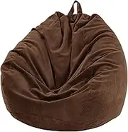 UYSOFRCV Bean Bag Chair Cover Only (No Filler), Washable Premium Soft Corduroy, Stuffed Animal Storage Memory Foam Sack Beanbag Case for Adults Kids Teens,Brown,100 * 120cm