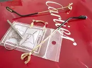 Auth 2000's Cartier Gold C-decor Glasses Parts - Full Set - Free Toolkits