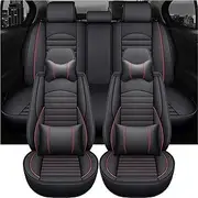 Interior Accessories Leather Front and Rear Full Set Car Interior Accessories Seat Covers and Cushions for Toyota for Corolla(Style 7-9pcs)