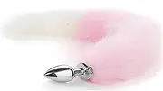 Pink Sexy Fox Tail Cosplay Anal Plug Anal Butt Plug Adult Sex Toys for Women Men Couple Stainless Steel Anal Plug (Medium)