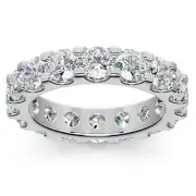 4.00 Ct Ladies Round Cut Diamond Eternity Wedding Band Ring
