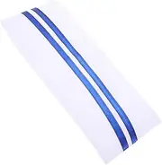 [Ipetboom] Chef Hat Blue Trim for Men Women Cooking Chef Cap Restaurant Cooking Cap