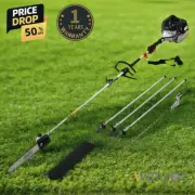 2-IN-1 Petrol Pole Chainsaw Hedge Trimmer 12in Chain 5.6m Long Reach 3.4hp 62CC