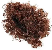VALICLUD Realistic Short Curly Wig for Women Synthetic Hair for Cosplay Disco Party Halloween Costume Themed Event Natural Look Wig Brown