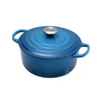 在飛比找Yahoo!奇摩拍賣優惠-法國 LE CREUSET 鑄鐵鍋 LC鍋 24cm 馬賽藍