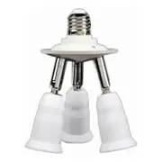 Winter promotion,3-in-1 E27 Socket Dispenser Adapter, Standard E27 LED Bulb, Converter Holder, 360 Degree 180 Adjustable Chandelier Socket