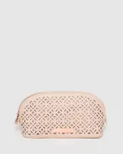 Pink Claire Pattern Pouch Bag