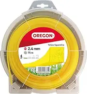 Oregon 69-414-Y Yellow Square Strimmer Line/Wire for Grass Trimmers and Brushcutters, 2.4 mm x 75 m, 2.4mm x 75m