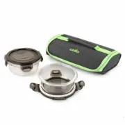 Seal O Fresh Borosilicate Microwavable Glass Lunch Box Round 2 Pieces