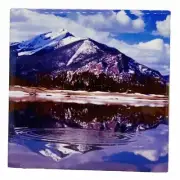 Dillon Colorado The Rockies Ceramic Tile Trivet Coaster Travel Souvenir 4" x 4"