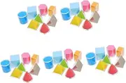 DOITOOL 5 Sets Geometric Shapes for Home Education Math Manipulatives Models for Teaching Surface Area Interactive Kindergarten