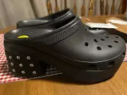 Crocs Siren Studded Platform Heel Clog B Men's 13 / Women’s Size 15 NWT Black