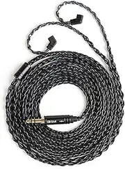 KZ ZSN PRO X Earphone Upgraded Cable for KZ EDX Pro ZS10 PRO ZAS ZAR Headphones,Kbear ST12 Plus 4N High-purity ofc Silver-plated HiFi IEM Cable for in Ear Monitor, Audiophile(3.5 C PIN, Black, 2.0m)