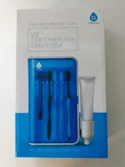 Portable UV Toothbrush Sanitizer Wall Mountable Requires 4 "AA" Batteries, New