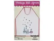 NIP Fairway Needlecraft Vintage Bib Apron 'Snowmen Family' Stamped Embroidery