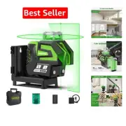 Self-Leveling Green Laser Level Cross Line with 2 Plumb Dots Laser Tool -360 ...