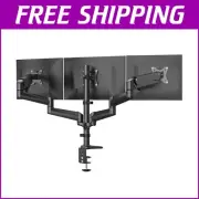 Gas Springs Triple Monitor Mount - Dual Installation Options for 17-32” Screens
