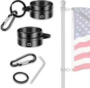 Flag Pole Rotating Rings, Aluminum Alloy Flag Pole Rings, 360 Degree Tangle Free