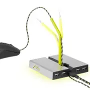 Xtrfy B1 Mouse Bungee with LED and USB Hub Black - Black | Mouse Bungee | B1