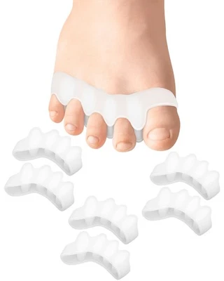 6 Pcs Gel Toe Spacers Correct Hammer Toe Bunion Corrector Big Toe Spreaders