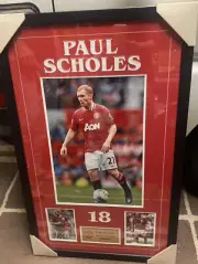 MANCHESTER UNITED **Paul Scholes authentic framed poster **