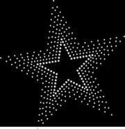 Rhinestone Bling Sparkle Iron On Transfer DIY Burst Star White Sparkle