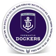 4 X Fremantle Dockers AFL Melamine Team Song 20cm Round Dinner Plates
