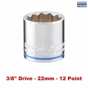 Kincrome K2847 - Socket 3/8" Drive 22mm Mirror Polish