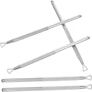 minkissy 5pcs Stainless Steel Cuticle Pusher Tools Angled Tip for Nail Art Cuticle Remover