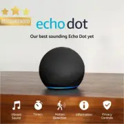 Echo Dot 5th Gen Smart Speaker 2022 Alexa Voice Control Charcoal