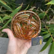 Glitter Knot Decorative Object Anthropologie Dupe Amber Gold Flake Sparkle NEW