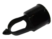 Black Aluminum Eye-Tops (Loop Caps) for Chain Link Fence - 6 Pack