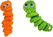 Roarrter Handmade Emotional Support Worry Worm Gift, Crochet Worry Worm Inspirational Cares, Cute Knitted Gift,B