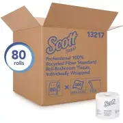 80 Rolls SCOTT Toilet Paper 2Ply NO CLOG SEPTIC SAFE Bulk Supply DURABLE Soft