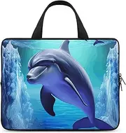 Laptop Case Sleeve Shockproof Computer Carrying Bag Dolphin Laptop Bag Tote Lightweight Notebook Case Cover Traveling Briefcase Handle Bags for Travel Business 17inch, Dolphin, 17inch