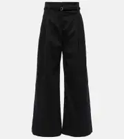 [Proenza Schouler] Proenza Schouler White Label Raver cotton-blend wide-leg pants AU 14 black