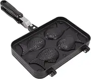 qwmvhfg， Grill Pan Taiyaki Fish Shape Cake Maker Non Stick Taiyaki Double Baking Pan Waffle Baking Mold