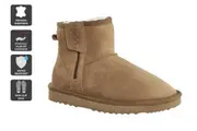 UGG Outback Premium Australian Sheepskin Zip Classic Boot (Chestnut)