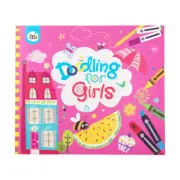 Jarmelo Doodling Book For Girls Kids Fun Educational Drawing/Colouring Craft 3+