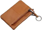 [HAMKVBPR] Mens Purses Mini Coin Purse Leather Zip Coin Purse Short Small Wallet Purse Wallet for Men(Colour 2)