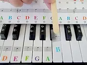 Piano Keyboard Stickers for 88/61/54/49/37 Key, Large Colored Letters Notes Piano Stickers for Learning, Removable Piano Keyboard Letters, Notes Label for Beginners and Kids, Multicolored