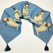 Snowmates Blue & White Snowmen Snowman Christmas Tapestry Table Runner
