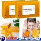 1-4x Natural Lemon Turmeric Kojic Acid Skin Care Soap Face & Body Cleaning Soap